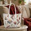 Warm Winter Pattern Tote Bag Casual Daily Shoulder Bag for Shopping Outing