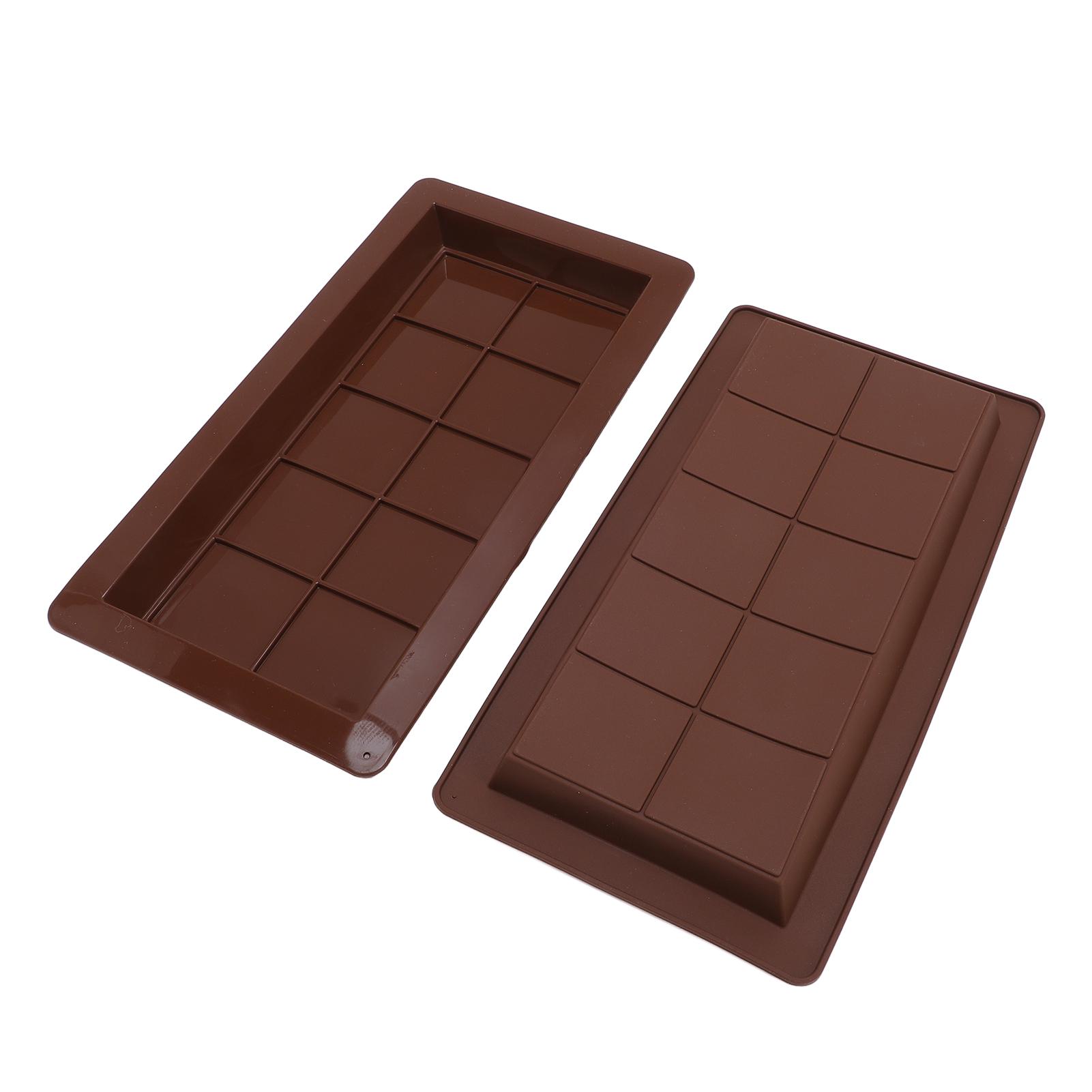 

2 Pcs Chocolate Bar Template Washable Reusable Silicone Chocolate Maker with Bags and Scraper for