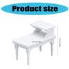 Vintage 1/12 Dollhouses Miniature Wood Coffee Table Two Tiers Side Desk for Living Room Decoration Model Scene Decors