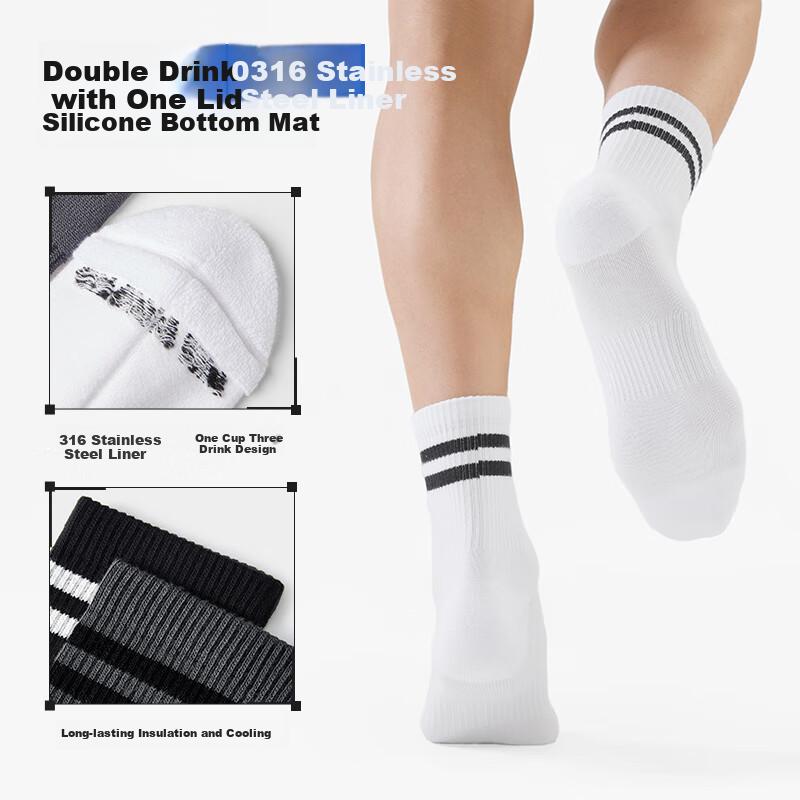 HLA Mid-Calf Cotton Socks for Men And Women, 10A Shock-Absorbing Breathable Comfortable Sports Casual Mid-Length Socks, 6 Pairs