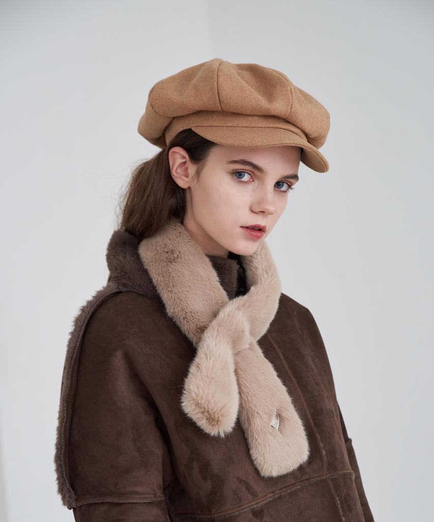 Maneseu Blue Wool Newsboy Cap (3 Colors)