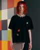 THEMUSEUMVISITOR Multi Flower Patch T-Shirt (Black)