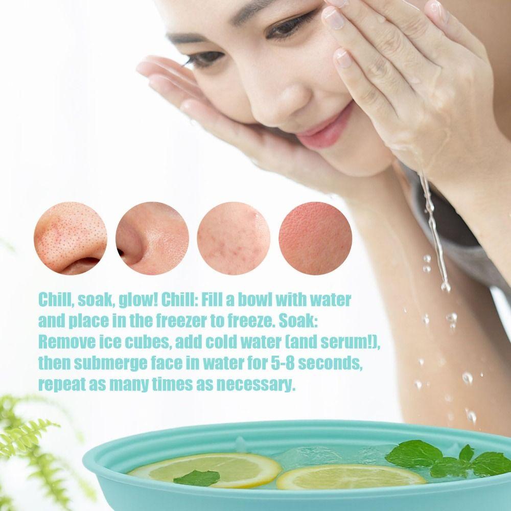 Silicone Face Bowl for Ice with Ice Grid Cold Plunge Washbasin for Skin Tightening