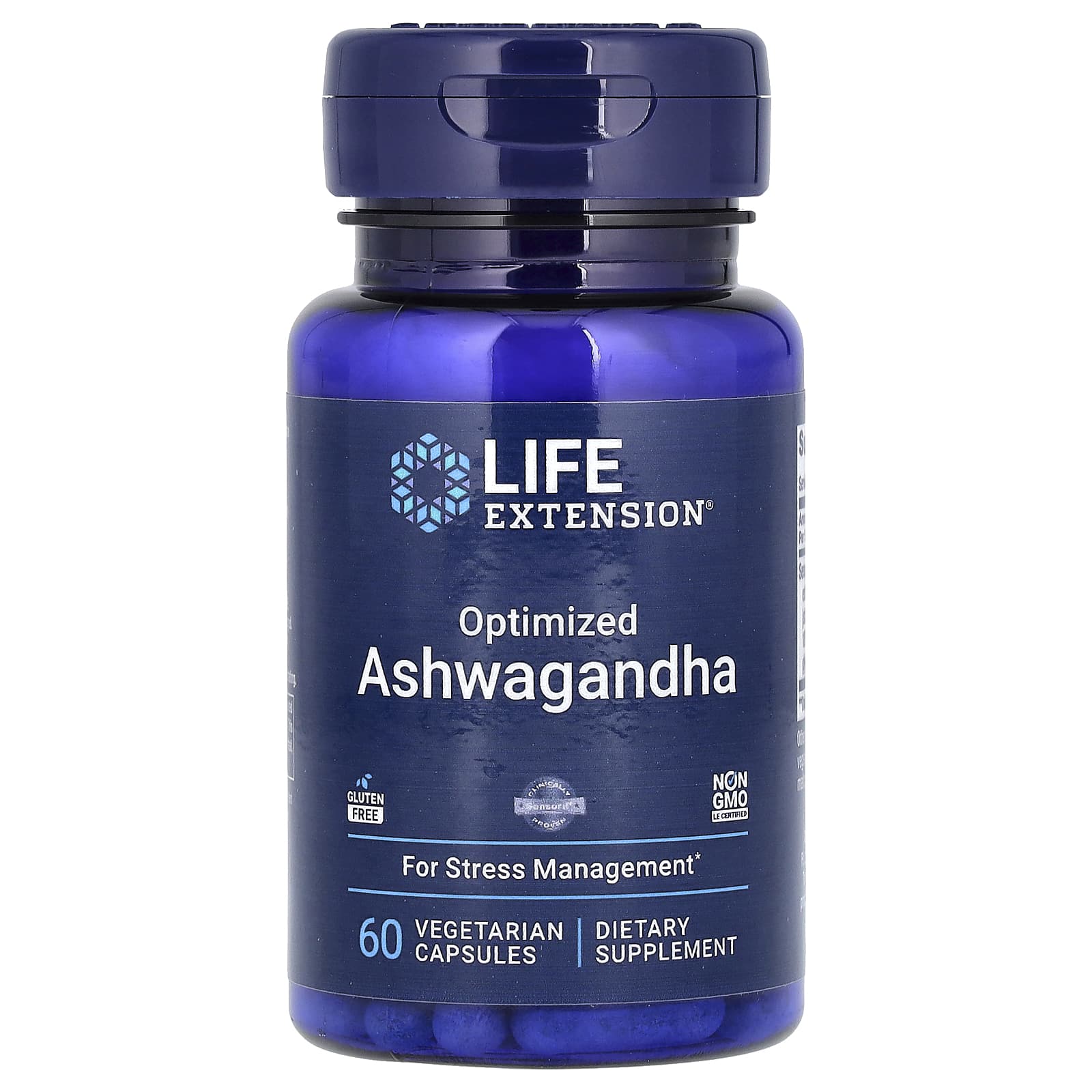 

Life Extension, optimized ashwagandha, 60 veggie capsules