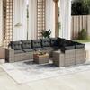 VidaXL Garden Lounge Set with Cushions 10 Pcs, Patio Sofas, Patio Furniture Set, Outdoor Furniture, Grey 3225605