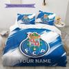 Custom Name Futebol Clube do Porto2 Pattern Bedding Quilt Set  Home Decoration  Gift (1 * duvet cover + 2 * pillowcase  without core)