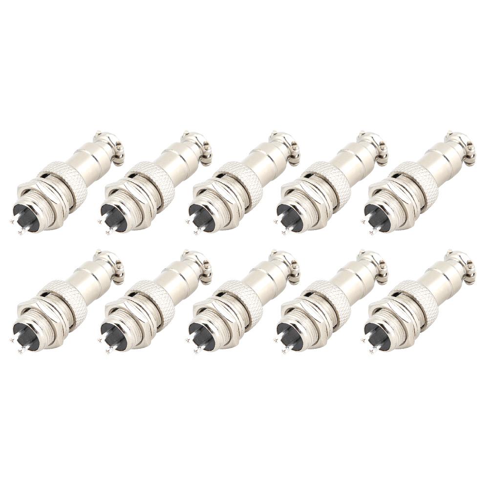 10pcs Aviation Socket Plug GX12 2 Core Connector Signal Transmission