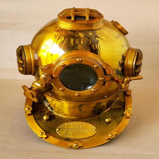 

45.72 см Шлем для подводного плавания Mark V Глубоководный шлем для дайверов Морской Морской Металлический шлем Декоративный предмет