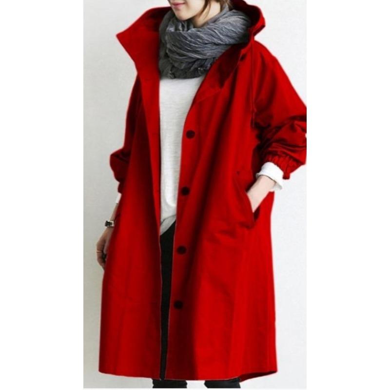 JKASHDK Giacche e cappotti con cappuccio a maniche lunghe a maniche lunghe autunno inverno stampa tinta unita moda casual da donna