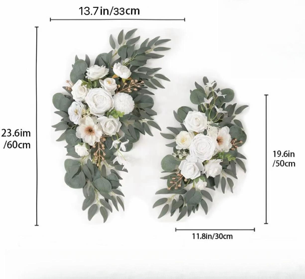 

Artificial Wedding Arch Flowers Kit Boho Dusty Rose Blue Eucalyptus Garland Drapes for Wedding Decorations Welcome Sign