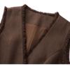 Elegant Waist-Cinched V-Neck Vest + Skirt Two-Piece Set for Women - Autumn/Winter New Arrival