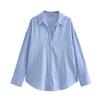 Women's Shirt Long Blue Shirt Women Spring Long Sleeve Oversize Shirts Blouses Korean Style Casual Button Up Shirts