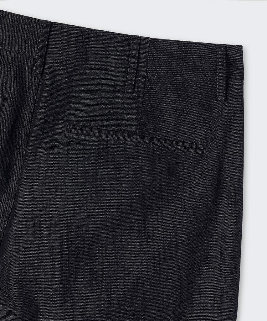 MUSINSA STANDARD Slub Denim-Like Officer Pants [Black]