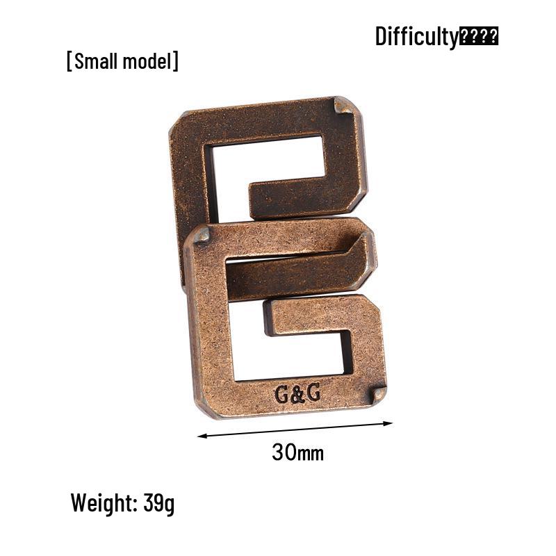 Intelligence Puzzle Zinc Alloy Disentanglement Rings - Unlock Nine Linked Rings Kongming Luban Lock Educational Toy