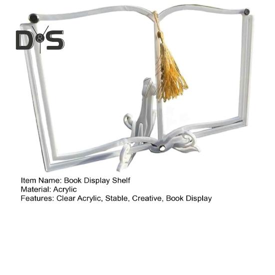 Clear Acrylic Shadow Box Digital Book Display Case Desktop Book Shelf Magazine Display Stand Book Lover Gift for Decoration Organizer
