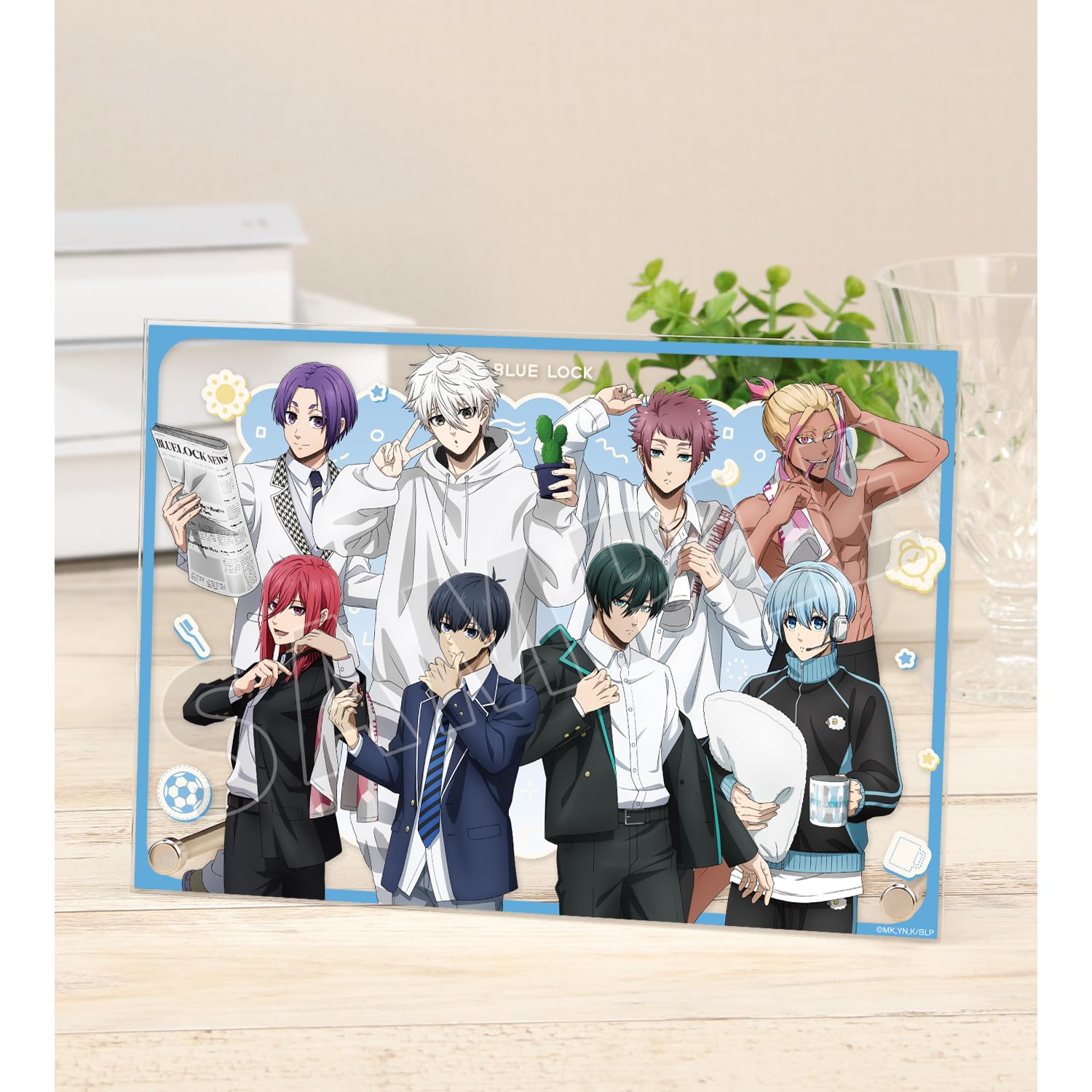 

ТВ-аниме Недавно нарисованная групповая утренняя рутина А5 акриловая панель Синяя тюрьма версия