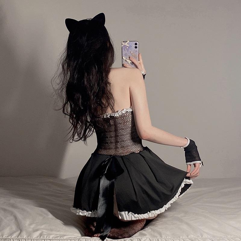 Maid Outfit Lingerie Plus Size Pure Lust Seduction Pajamas Nurse Costume Cat Girl Passion Suit