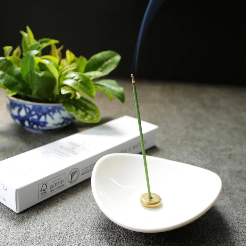 Bastoncini di incenso Noguchi Kumataro Tea Garden, Profumo di tè verde e matcha, Circa 40 bastoncini, Legno di sandalo, Isola di Awaji, Deodorante, Fatto in