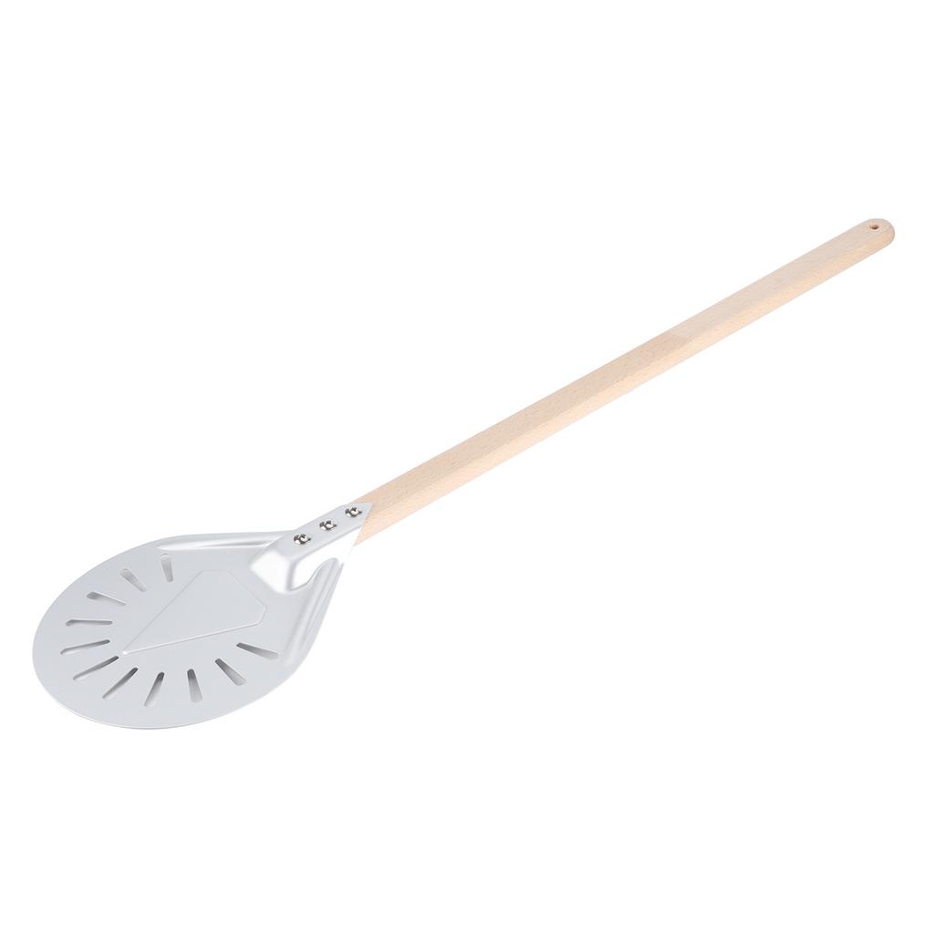 Pizza Shovel with 60cm Removable Wood Handle NonSlip Round Pizza Spatula Kitchen Utensils(7in )