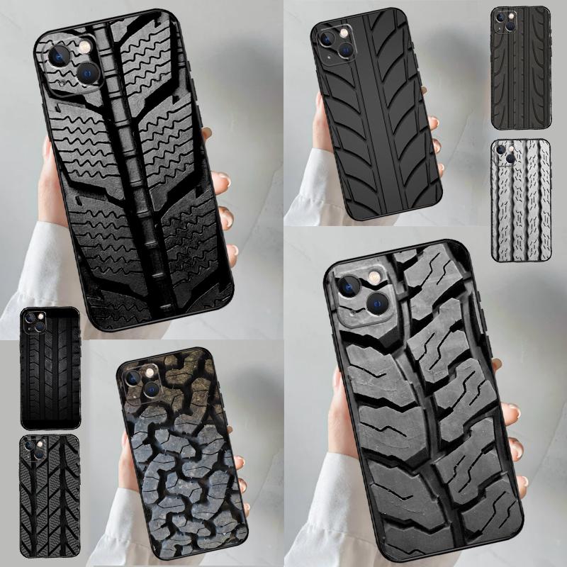 Tire Tread Wheel Case For iPhone 11 12 13 14 16 15 Pro Max Plus Mini X XR XS Max 7 8 Back Cover