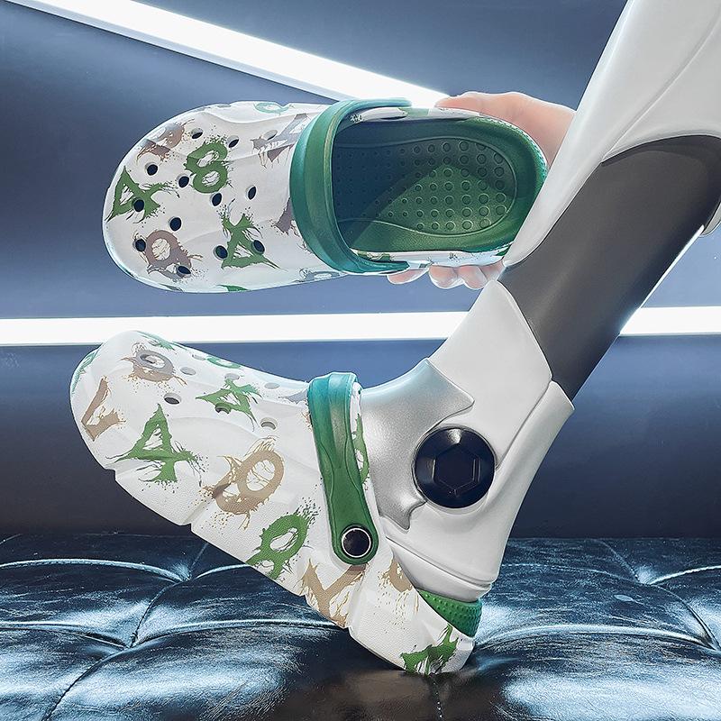 

Нова пара модних пляжних тапочок на платформі з подвійним кольором і принтом 44-45