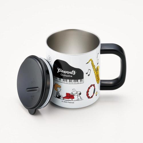 Skater Thermal/Cold Stainless Steel Mug with Lid Vacuum Insulated Double Structure Snoopy Orchestra 330ml STMG4N-A
