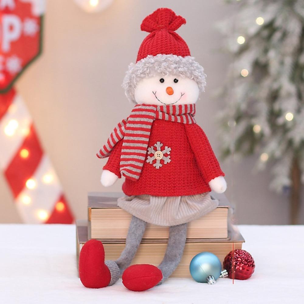 Soft Snowman Elk Telescopic Doll Santa Claus Merry Christmas Decoration Xmas Decor