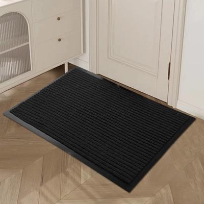 Felpudo de perfil bajo a rayas que absorbe la humedad, antideslizante, de gran absorción, para baño y cocina.