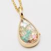 Creative Cute Little Items Heart of Ocean Water Drop Pendant Can Open Necklace for Women Stainless Steel Does Not Fade Jewelry