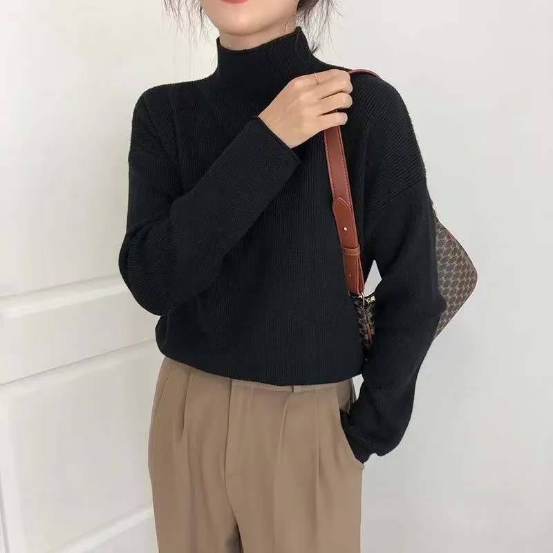 Knitwear Women's Sweater Half Turtleneck Loose All-match Top Bottoming Shirt Autumn and Winter