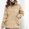 Women's Winter Fashion Solid Color Long-Sleeved Windshield Coat Cardigan