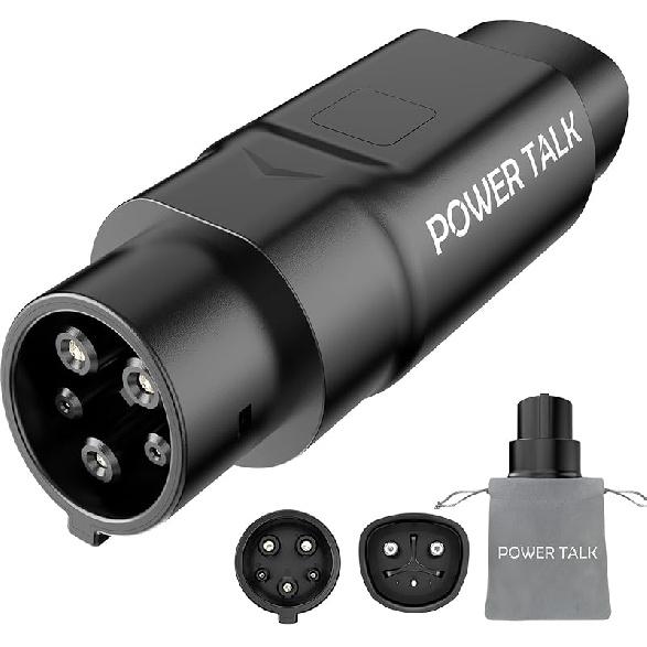 Адаптер PowerTalk Tesla к J1772 - Адаптер NACS к J1772 Зарядка(Макс. 50А 240В) Зарядное устройство Tesla для электромобилей J1772, совместимое с Tesla Wall чёрный