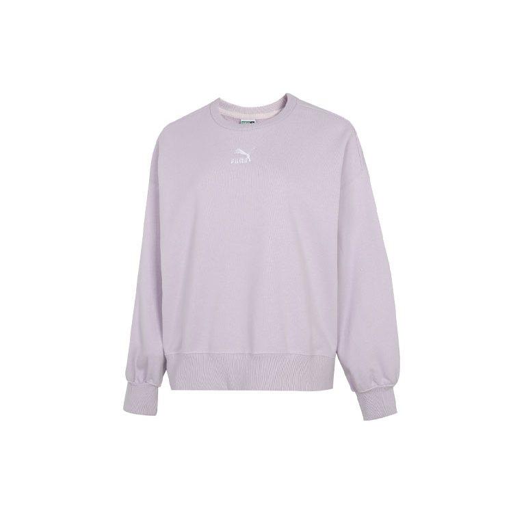 PUMA ESSENTIALS Sweatshirts Women's Purple Crew Neck Moderate Regular 535327-17