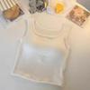 Women's Wide-Shoulder Square-Neck Camisole with Built-In Bra - Versatile Innerwear/Outerwear