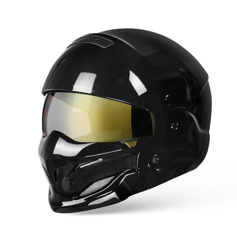 Vintage-Style Motorcycle Helmet With Bluetooth Support 3C Certified ABS Full Face Adults