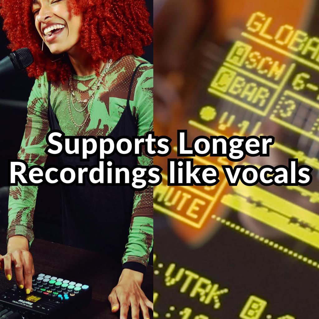 SONICWARE SmplTrek Production 15 LED Microphone and Battery USB Audio Interface [Portable Sampler] Touch-sensitive Full-color Pads, Built-in Built-in