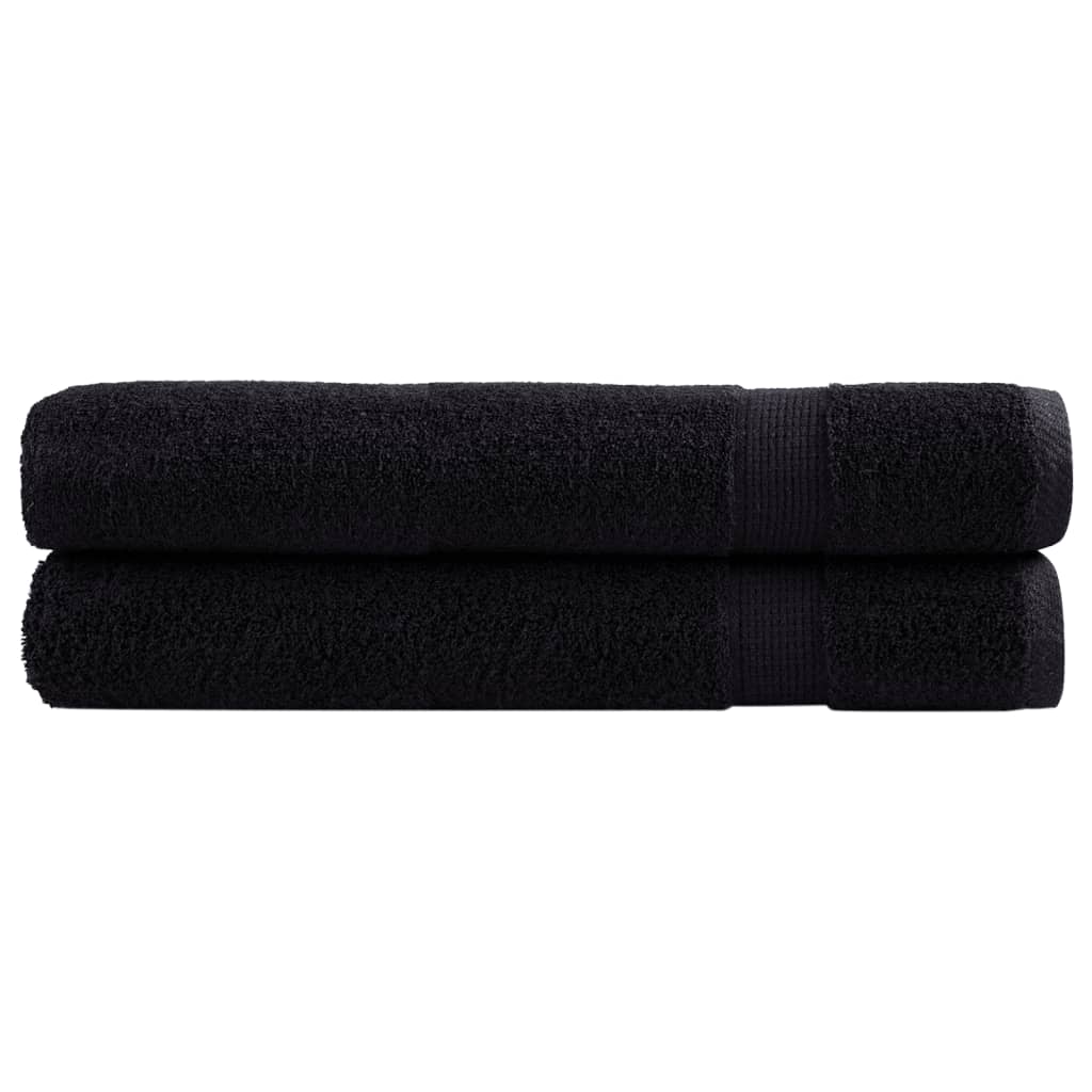 Ręczniki Premium Solund, 2 Szt., Czarne, 80X200 Cm, 600 G/Cm²