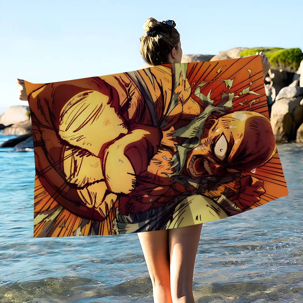 One-PunchS Man Anime Microfiber Beach Towel Absorbent Quick dry Soft Yoga Swimming Resort Mountain Climbing Towel
