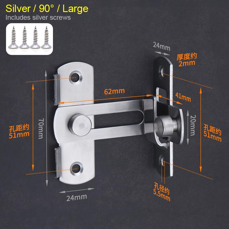 Barn Door Gate Latch Flip Door Latch for Outdoor Gates Small Sliding Door Lock Closet Bathroom Cabinet French Doors Security