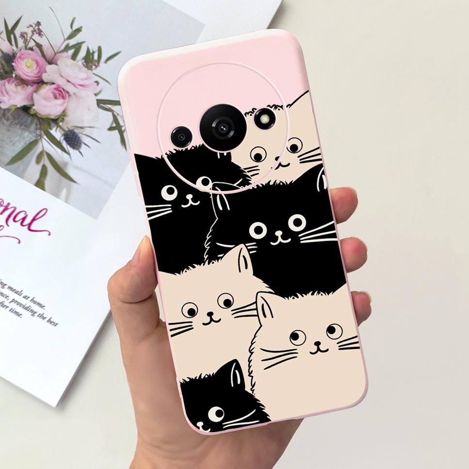 Fashion Design For Xiaomi Redmi A3 4G Case  Butterfly Cute Cat Soft Silicone Back Cover For Redmi A3 A 3 6.71" Bumper Phone Case