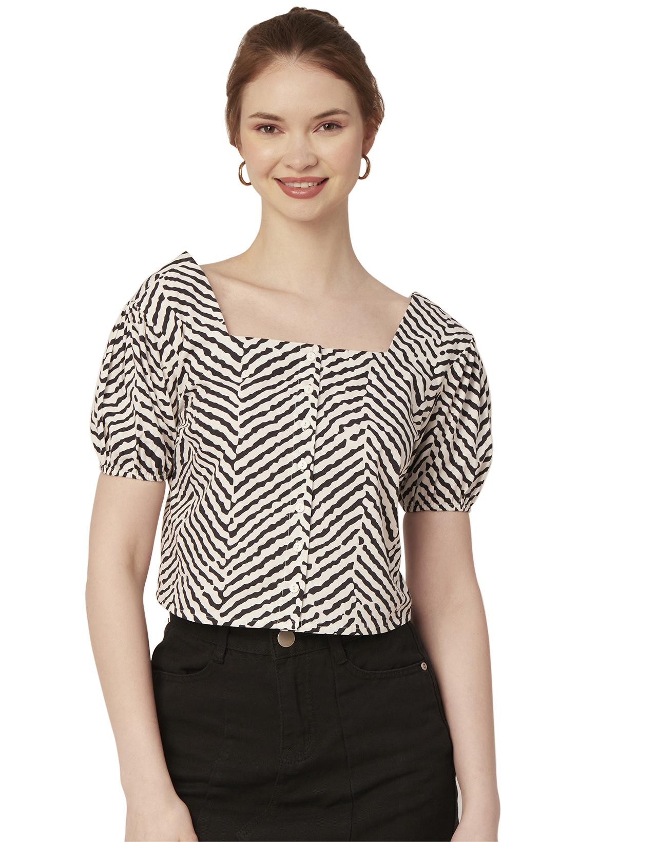 

Жіночі укорочені топи Moomaya, квадратна горловина, короткий пуховий рукав, повсякденне літо на ґудзиках XS білий