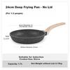 CAROTE Flachbodenpfanne, Steakpfanne, Antihaftpfanne für den Heimgebrauch, Titanpfanne, Kleine Bratpfanne für Spiegeleier für Induktionsherd, 24cm ohne Deckel