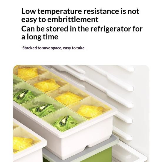 Square Silicone Ice Cube Tray with Lid  6-Cavity Easy Release Ice Cube Mold Stackable BPA-free Ice Cube Maker Dishwasher Safe Home Bar Essential