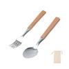 Outdoor Cutlery Set Reusable Stainless Steels Utensils Including Spoon Fork for Camping Trip And Family Gathering