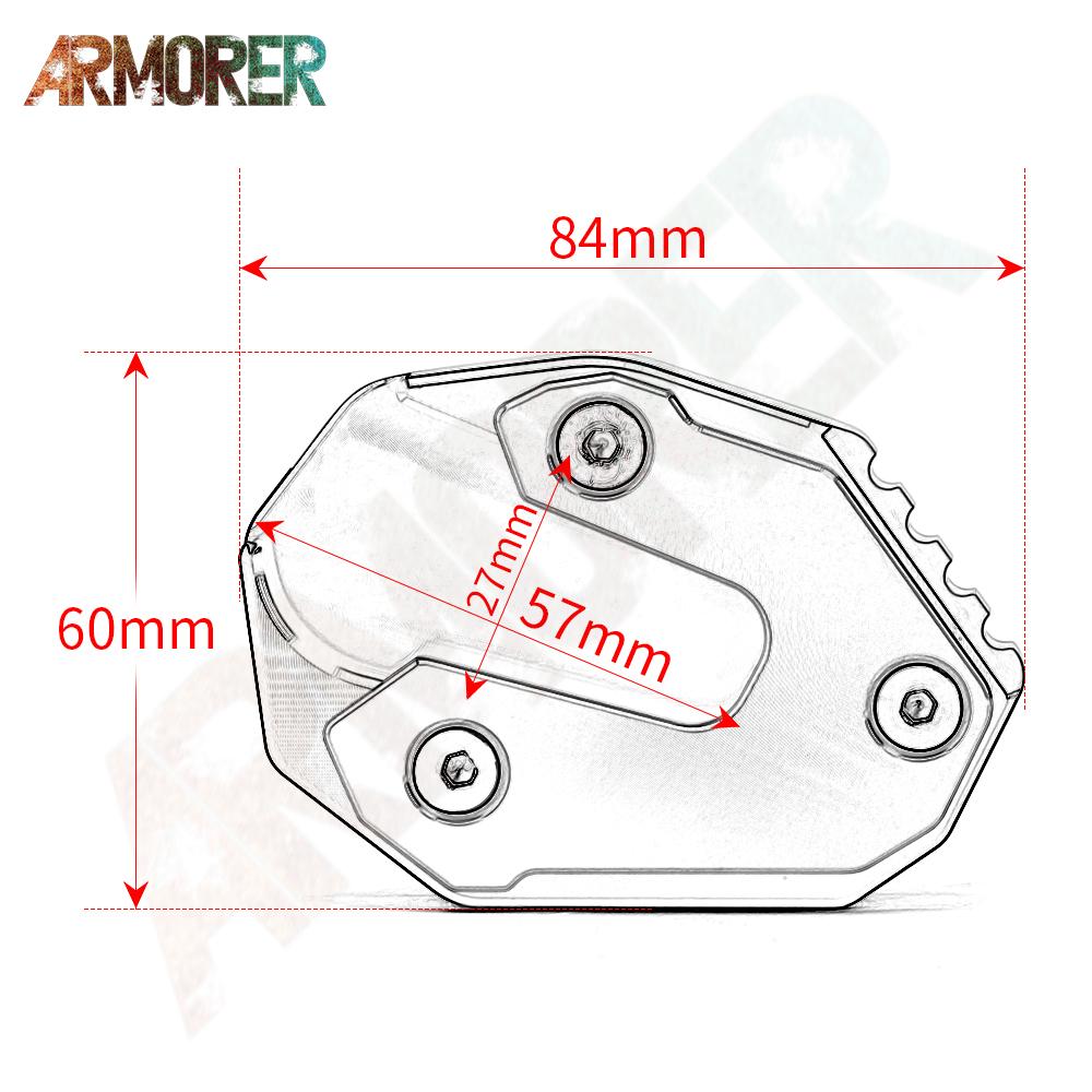 Motorcycle Accessories For HONDA CB 1000R CB1000R CB1000 R CNC Kickstand Foot Side Stand Extension Pad Support Plate 2018 -