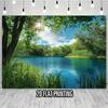 Peaceful Woodland Pond Banner, Outdoor Nature & Zen Wall Decor