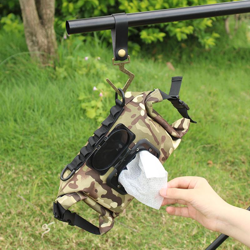 Oxford-Gewebe Outdoor Feuchttücherbeutel Feuchttuchspender Aufhängbarer Feuchttuchbehälter Outdoor Tragbare Gadgets Küchenpapierhalter
