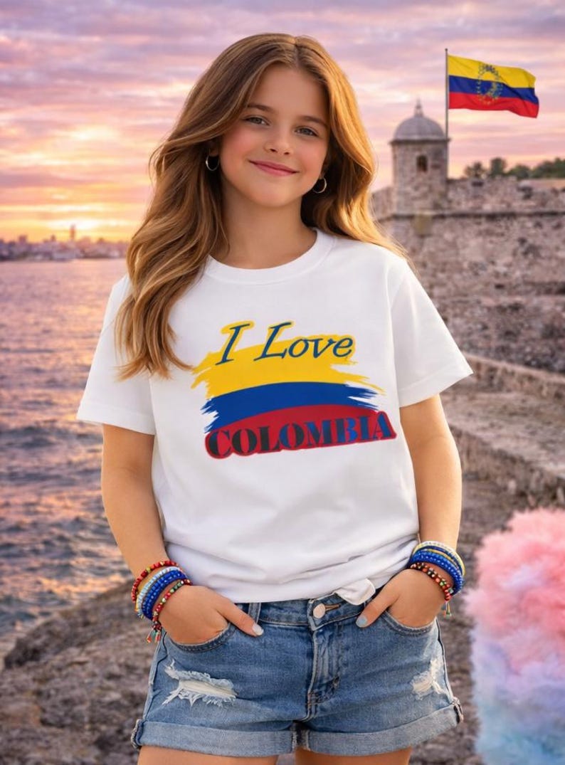 Colombia Kids Soccer T-Shirt: Toddler Country Flag Pride Tee 100