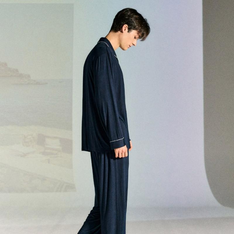 Orcite Men S Long Sleeve Pajama Set D008