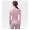 New Style, Fleece-lined Sports Fitness Yoga Jacket With A Stand Collar, Zipper, Quick-dry, Breathable, Running, Long-sleeved, Slim-fitting Outerwear